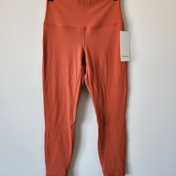 NWT LULULEMON CAYO Canyon Orange Buttery Soft Nulu Align HR 25" Pants 8 - Picture 1 of 7